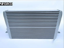 Load image into Gallery viewer, BMW X6 F16 & X5 F15 (Also Fits X5 E70 / X6 E71) Huge Stepped Competition Front Mount Intercooler FMIC - Bar & Plate, Cast End Tanks, Grey - Direct Replacement Upgrade