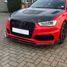 Load image into Gallery viewer, CF Style Carbon Fibre Front Splitter for Audi A3 Hatchback S Line & S3 13-15