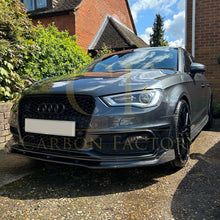 Load image into Gallery viewer, CF Style Carbon Fibre Front Splitter for Audi A3 Hatchback S Line & S3 13-15