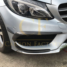 Load image into Gallery viewer, Carbon Fibre Front Canards Sets for Mercedes W205 C Class AMG 15-18