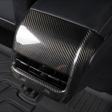 Load image into Gallery viewer, Carbon Fibre Rear Air Conditioning Trim Covers for Tesla Model 3 16-20