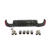 Load image into Gallery viewer, Carbon Fibre Rear Diffuser with Quad Exhaust Pipe for BMW G30 G31 5 Series M Sport 17-23