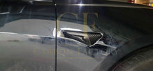 Load image into Gallery viewer, Carbon Fibre Side Fender Trims for Tesla Model 3 16-23