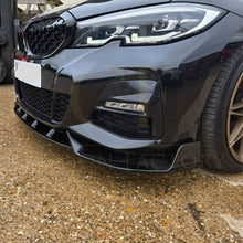 Load image into Gallery viewer, Competition Style Gloss Black Front Splitter for BMW 3 Series G20 G21 Pre-LCI 19-22