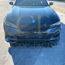 Load image into Gallery viewer, Competition Style Gloss Black Front Splitter for BMW 3 Series G20 G21 Pre-LCI 19-22