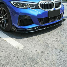 Load image into Gallery viewer, Competition Style Gloss Black Front Splitter for BMW 3 Series G20 G21 Pre-LCI 19-22