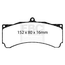 Load image into Gallery viewer, EBC RPX Track pads for K-Sport 8 Pot 330mm 51mm Radial Depth Pads (DP8032RPX) Front
