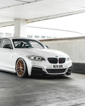 Load image into Gallery viewer, BMW 2 SERIES, M235I & M240I F22 F23 EVO-1 GLOSS BLACK FRONT SPLITTER BY ZAERO (2014-2019)