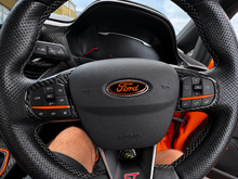 Load image into Gallery viewer, Car Enhancements UK - Real Carbon Fibre Steering Wheel Trim (Top/Buttons Only) Fiesta MK8/8.5 | Focus MK4/4.5 | Puma MK2 | Kuga MK3/3.5 | Transit Custom