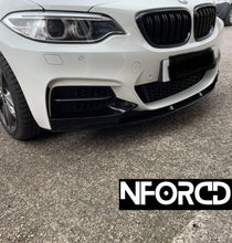 Load image into Gallery viewer, BMW 2 Series F22 F23 M Sport Front Splitter Lip Spoiler – Gloss Black ABS, Fits F22 Coupe & F23 Convertible (2013+)