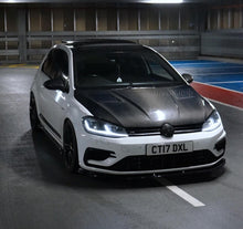 Load image into Gallery viewer, VW GOLF R MK7.5 EVO-1 GLOSS BLACK FRONT SPLITTER BY ZAERO (2017-2020)