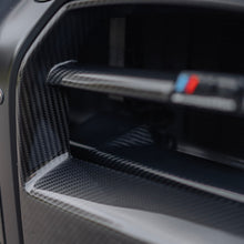 Load image into Gallery viewer, BMW G80 G81 M3 & G82 G83 M4 Pre-Preg Dry Carbon Fibre Crash Bar Cover by TRE, 2021+, G8X 2x2 Twill, High Gloss, CSL/Open Grille Compatible (Front Crash Beam Foam Cover)