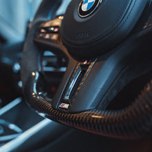 Load image into Gallery viewer, BMW Gxx M2,M3,M4 1,2,3,4 SERIES CARBON FIBRE / ALCANTARA LED FLAT BOTTOM STEERING WHEEL WITH HEATING