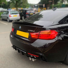 Load image into Gallery viewer, Gloss Black Rear Diffuser Quad Exhaust for BMW F32 F33 F36 4 Series 14-20