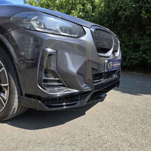 Load image into Gallery viewer, V Style Gloss Black Front Splitter for BMW G01 X3 IX3 G02 X4 LCI 22-24