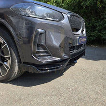 Load image into Gallery viewer, V Style Gloss Black Front Splitter for BMW G01 X3 IX3 G02 X4 LCI 22-24