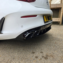 Load image into Gallery viewer, AMG Style Gloss Black Rear Diffuser & Exhaust Tips for Mercedes Benz W205 C Class & C63 Coupe 15-21