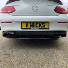 Load image into Gallery viewer, AMG Style Gloss Black Rear Diffuser & Exhaust Tips for Mercedes Benz W205 C Class & C63 Coupe 15-21
