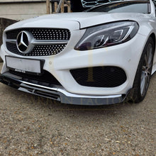 Load image into Gallery viewer, Brabus 2 Style Gloss Black Front Splitter for Mercedes Benz W205 C Class 15-18