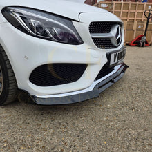 Load image into Gallery viewer, Brabus 2 Style Gloss Black Front Splitter for Mercedes Benz W205 C Class 15-18