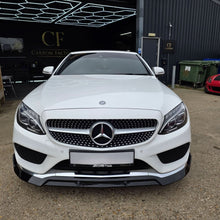 Load image into Gallery viewer, Brabus 2 Style Gloss Black Front Splitter for Mercedes Benz W205 C Class 15-18