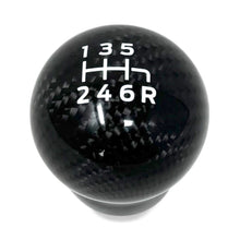 Load image into Gallery viewer, Genuine Carbon Fibre Gear Knob with No Logo – Reverse bottom right.