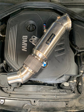 Load image into Gallery viewer, BMW B58 5" Super Sport Cat Downpipe – 200 Cell High-Flow Sports Catalyst, 5in to 4in Flexi – MOT-Friendly, No EML – Osprey Performance – Fits M140i M240i 340i 440i 540i 740i X3/X4 M40i (B58)