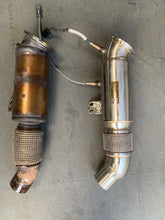 Load image into Gallery viewer, BMW B58 5" Super Sport Cat Downpipe – 200 Cell High-Flow Sports Catalyst, 5in to 4in Flexi – MOT-Friendly, No EML – Osprey Performance – Fits M140i M240i 340i 440i 540i 740i X3/X4 M40i (B58)