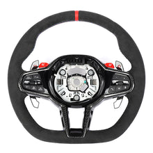 Load image into Gallery viewer, BMW Gxx LCI ALCANTARA FLAT BOTTOM CUSTOM STEERING WHEEL