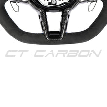 Load image into Gallery viewer, BMW Gxx LCI ALCANTARA FLAT BOTTOM CUSTOM STEERING WHEEL