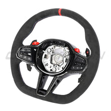 Load image into Gallery viewer, BMW Gxx LCI ALCANTARA FLAT BOTTOM CUSTOM STEERING WHEEL