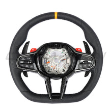 Load image into Gallery viewer, BMW Gxx LCI LEATHER FLAT BOTTOM CUSTOM STEERING WHEEL