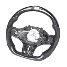 Load image into Gallery viewer, BMW Gxx CARBON FIBRE / LEATHER / LED FLAT BOTTOM CUSTOM STEERING WHEEL