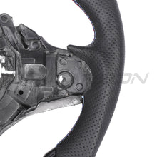 Load image into Gallery viewer, BMW Gxx CARBON FIBRE / LEATHER / LED FLAT BOTTOM CUSTOM STEERING WHEEL