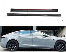 Load image into Gallery viewer, RZ Style Carbon Fibre Side Skirts for Tesla Model S 13-17