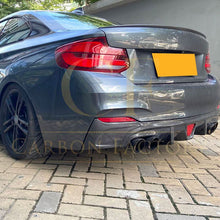 Load image into Gallery viewer, LED Style Carbon Fibre Rear Diffuser for BMW F22 2 Series M Sport 14-21