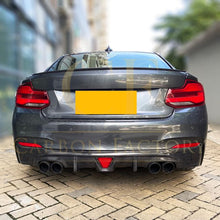 Load image into Gallery viewer, LED Style Carbon Fibre Rear Diffuser for BMW F22 2 Series M Sport 14-21