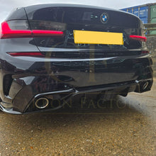 Load image into Gallery viewer, LED Style Gloss Black Rear Diffuser Quad Exhaust for BMW 3 Series G20 G21 Pre-LCI 19-22