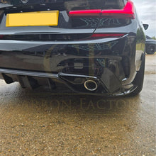 Load image into Gallery viewer, LED Style Gloss Black Rear Diffuser Quad Exhaust for BMW 3 Series G20 G21 Pre-LCI 19-22