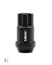 Load image into Gallery viewer, MMX Locking Wheel Nuts Security Set, Conical (Tapered) Seat Alloy Wheel Locks for MMX Stud Conversions 70mm & 80mm, 4x Nuts & Key