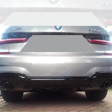 Load image into Gallery viewer, MP Style Gloss Black Rear Diffuser Dual Exhaust for BMW 3 Series G20 G21 Pre-LCI 19-22