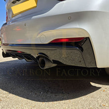 Load image into Gallery viewer, MP Style Gloss Black Rear Diffuser Dual Exhaust for BMW F22 2 Series M Sport 14-Present