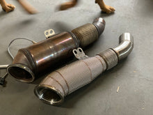 Load image into Gallery viewer, Osprey Performance BMW B58 Decat Downpipe (Catless) with OEM-Style Heat Shield – Stainless Steel Direct Bolt-On for M140i M240i 340i 440i