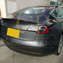 Load image into Gallery viewer, P Style Carbon Fibre Boot Spoiler for Tesla Model 3 16-23
