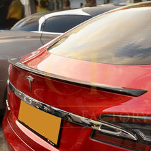 Load image into Gallery viewer, P Style Carbon Fibre Boot Spoiler for Tesla Model S 13-Present