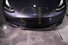 Load image into Gallery viewer, P Style Carbon Fibre Front Splitter for Tesla Model 3 16-23