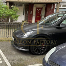 Load image into Gallery viewer, P Style Carbon Fibre Front Splitter for Tesla Model Y 19-23