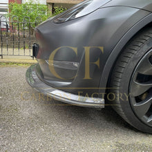 Load image into Gallery viewer, P Style Carbon Fibre Front Splitter for Tesla Model Y 19-23