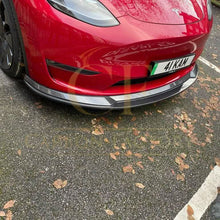Load image into Gallery viewer, P Style Carbon Fibre Front Splitter for Tesla Model Y 19-23