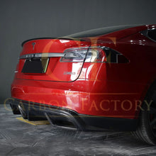 Load image into Gallery viewer, P Style Carbon Fibre Rear Diffuser for Tesla Model S P85 14-15
